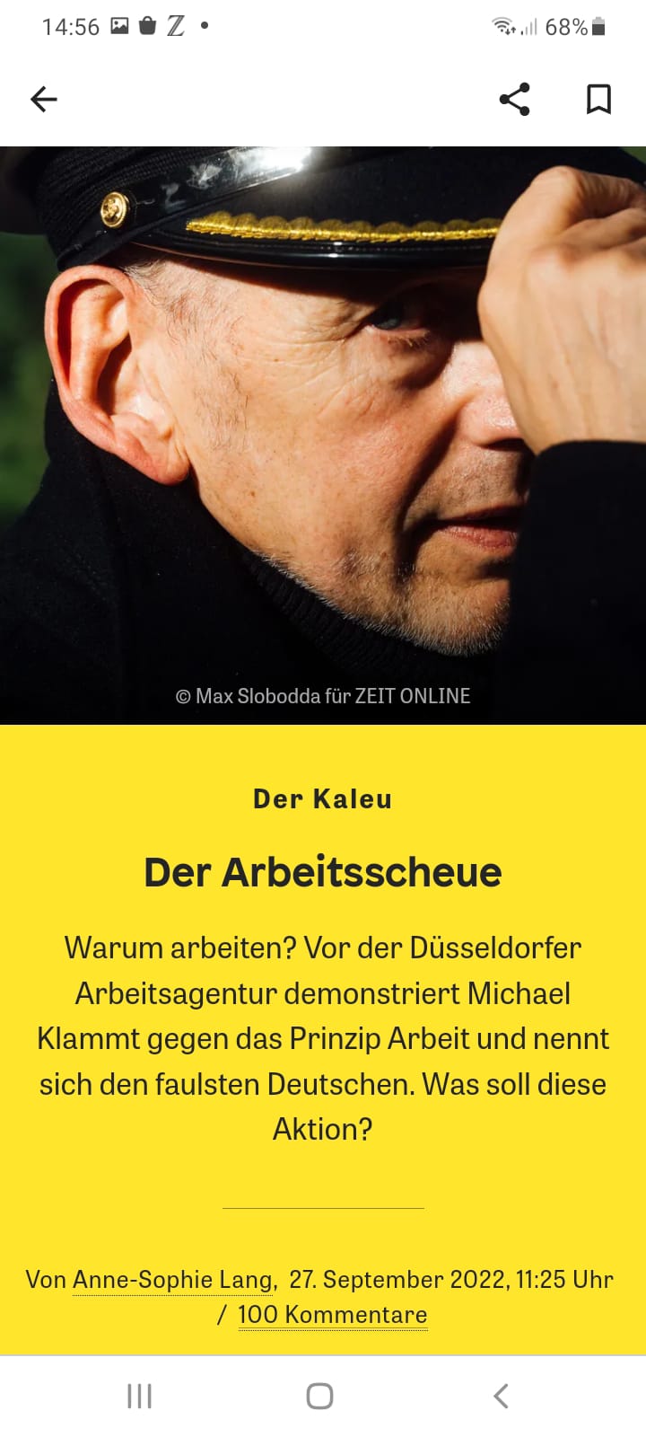 ZEIT ONLINE PORTRAIT am 27.09.22